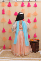 Peach Blossom Grace Lehenga