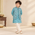 Turquoise Bloom Kurta Set