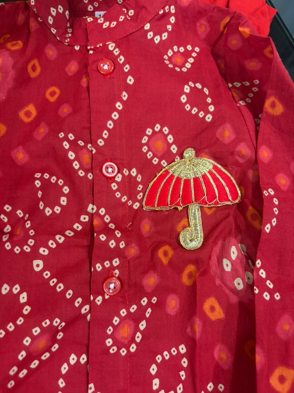 Bandhej Kurta Pyjama Set