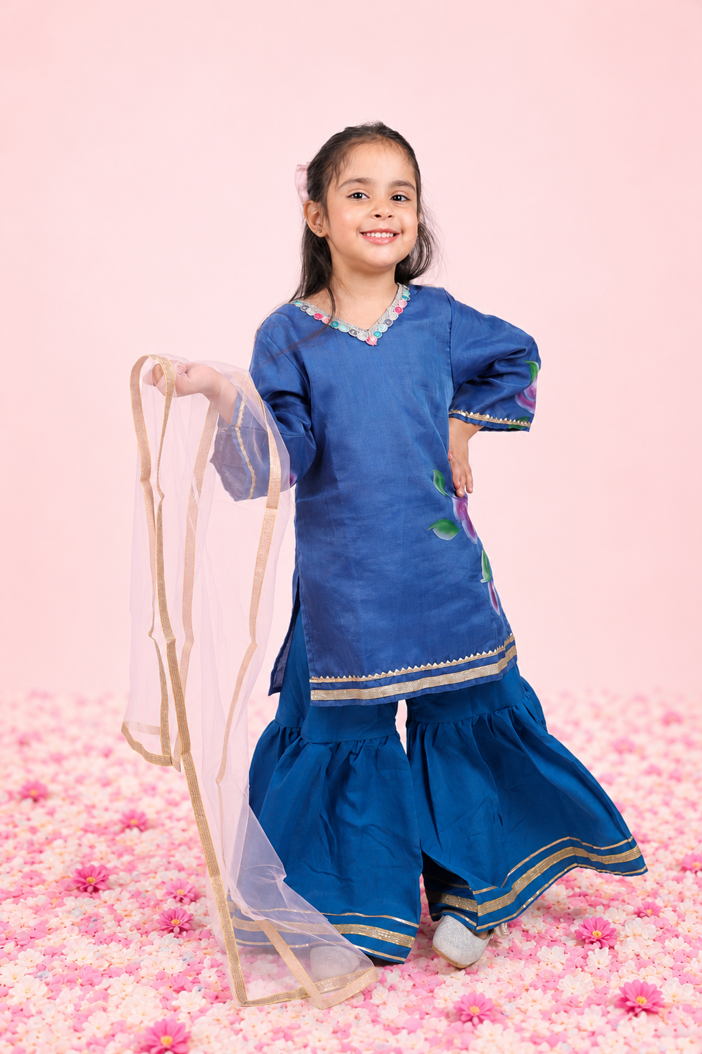 Royal Handpainted Sharara Set