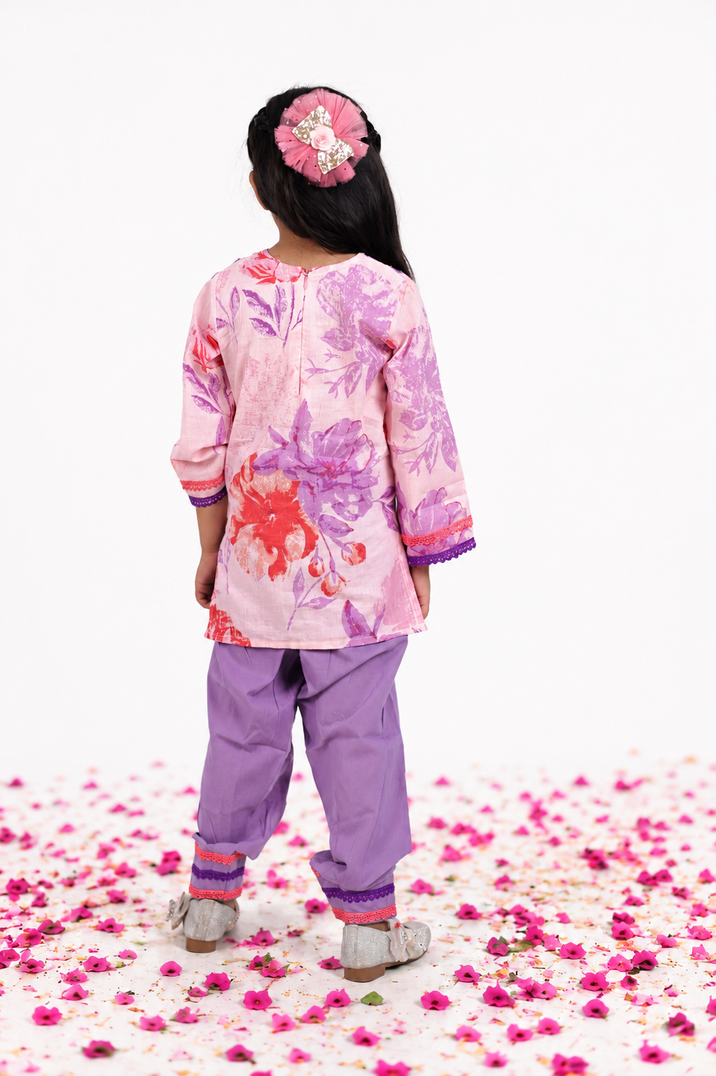 Lavender Bloom Kurta Set