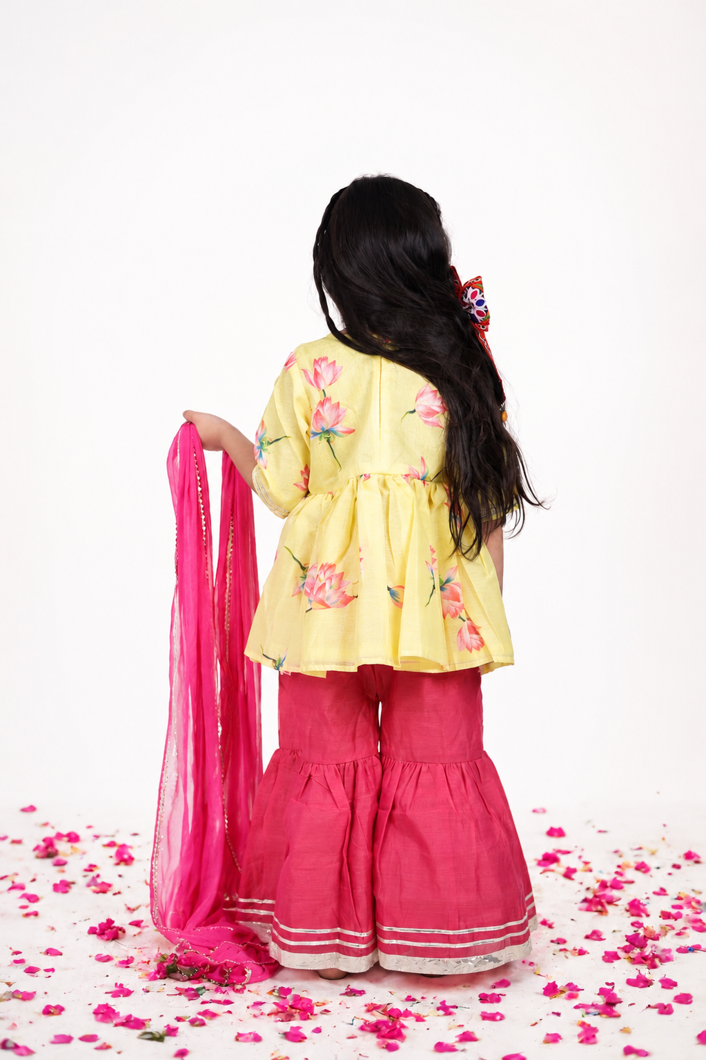 Pichwai Lotus Sharara Set