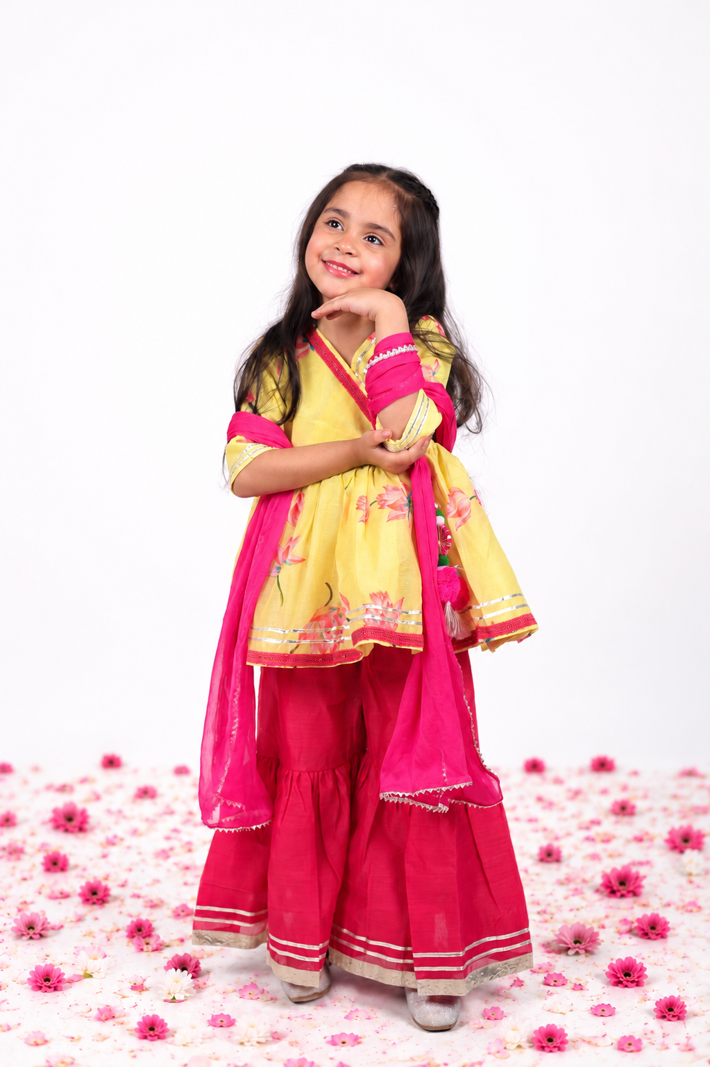 Pichwai Lotus Sharara Set