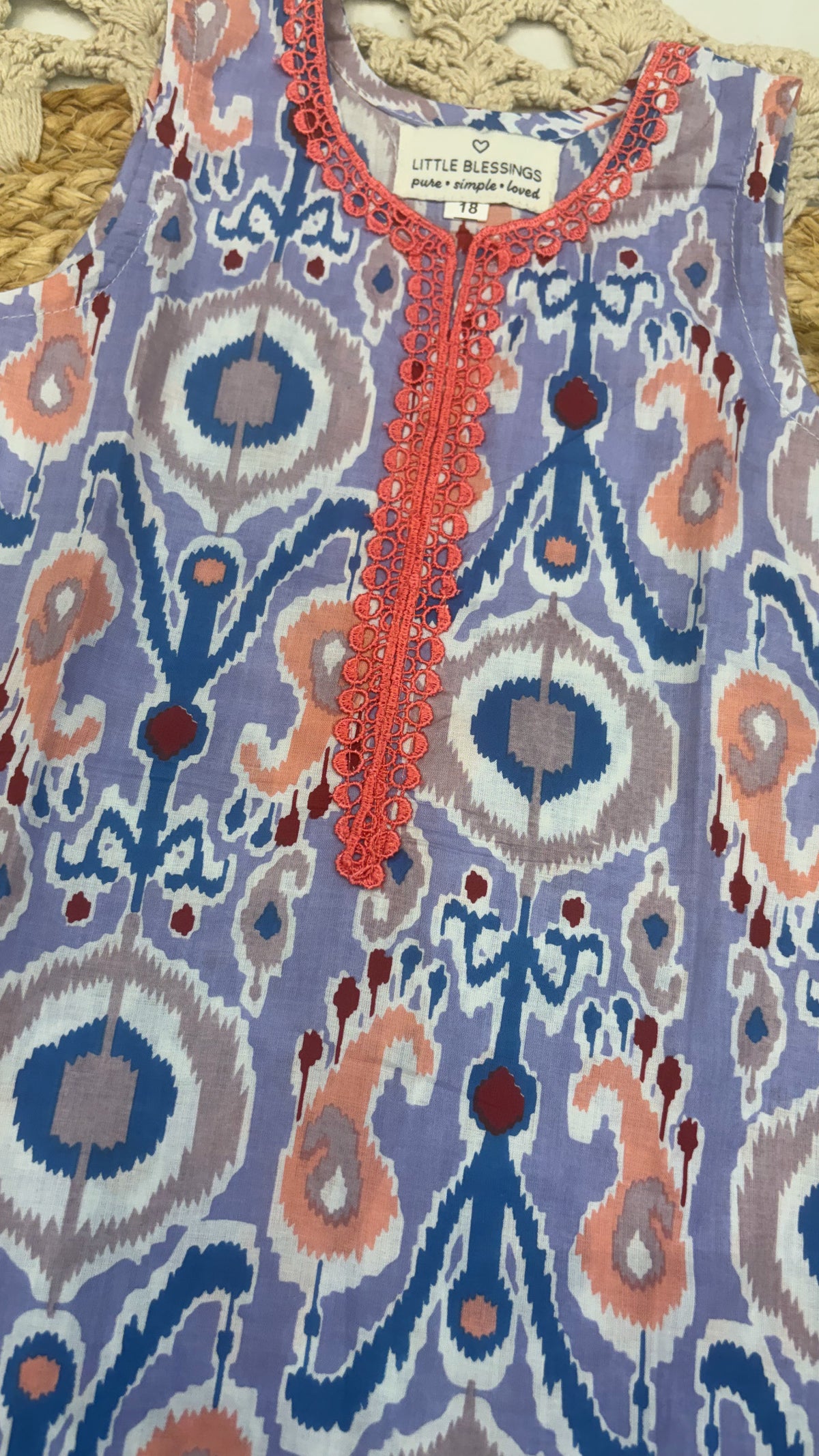 Indigo Ikat Twirl Set