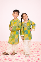 MUSTARD YELLOW MEADOW MOSIAC KURTA SET
