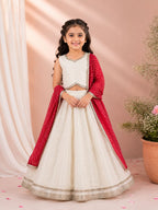Ivory Check lehenga Set